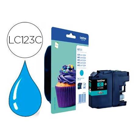 Ink-jet Brother LC-123C , MFC-J4410DW, MFC-J4510DW, cian
