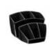 Organizador sobremesa Cep confor negro