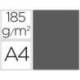 Cartulina Guarro din a4 gris plomo 185 gr paquete 50 h