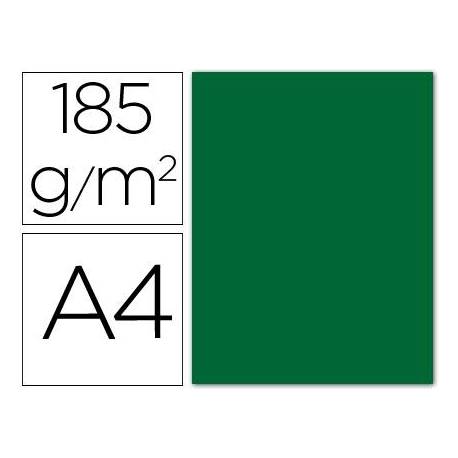 Cartulina Guarro din a4 verde abeto 185 gr paquete 50 hojas