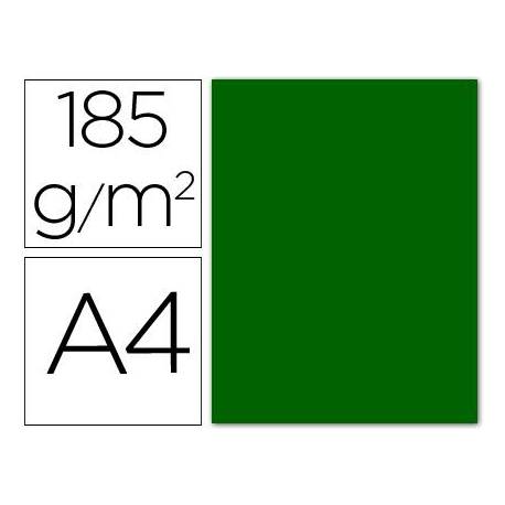 Cartulina Guarro din a4 verde billar 185 gr paquete 50 hojas.