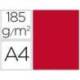 Cartulina Guarro din a4 rojo 185 gr paquete 50 hojas