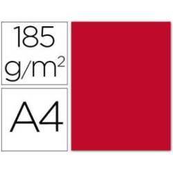 Cartulina Guarro din a4 rojo 185 gr paquete 50 hojas