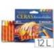 Lapices de cera masats acuarelable caja 12 unidades colores surtidos