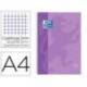 Bloc espiral Oxford Din A-4 extradura 80 hojas microperforado color lila