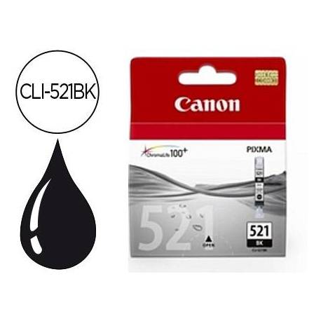 Cartucho Canon 2933B001 Nº CLI-521BK Negro