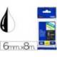 Cintas Brother TZE-315 6mm (ancho) x 8m (largo) laminada negro/blanco