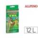 Lapices de colores Alpino triangulares caja 12 unidades