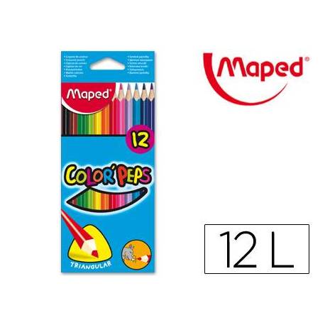 Lapices de colores triangulares Maped caja 12 unidades