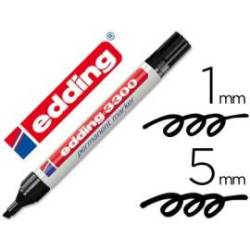 Rotulador Permanente Edding 3300 Color Negro Punta Biselada