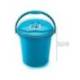 CONTENEDOR PARA RECICLAJE PLASTICFORTE 25 L CON TAPA COLOR AZUL PARCHIS