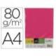 PAPEL COLOR LIDERPAPEL DIN A4 80 GR ROSA INTENSO PAQUETE DE 500 HOJAS