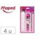 MINI SET PAPELERIA MAPED BARBIE 4 PIEZAS