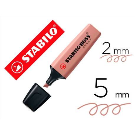 ROTULADOR STABILO BOSS PASTEL FLUORESCENTE 70 NATURE COLORS OCRE OSCURO