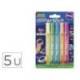 PEGAMENTO IMEDIO GLITTER GLUE BRILLA EN LA OSCURIDAD PARA MANUALIDADES 10 ML BLISTER DE 5 UNIDADES COLORES SURTIDOS