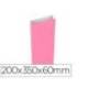 SOBRE PAPEL BASIKA CELULOSA ROSA CON FUELLE M 200X350X60 MM PAQUETE DE 25 UNIDADES