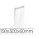 SOBRE PAPEL BASIKA CELULOSA BLANCO CON FUELLE S 150X300X60 MM PAQUETE DE 25 UNIDADES