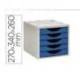 FICHERO CAJONES DE SOBREMESA Q-CONNECT 5 CAJONES COLOR AZUL OPACO 270X340X260 MM
