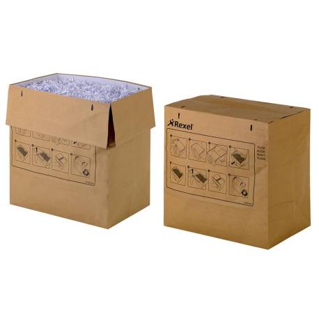 BOLSA DE RESIDUOS REXEL RECICLABLE PARA DESTRUCTORA AUTO+ 750X/750M