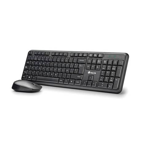 SET TECLADO Y RATON NGS ALLURE MULTIMEDIA INALAMBRICO USB NANO 2,4 GHZ COLOR NEGRO