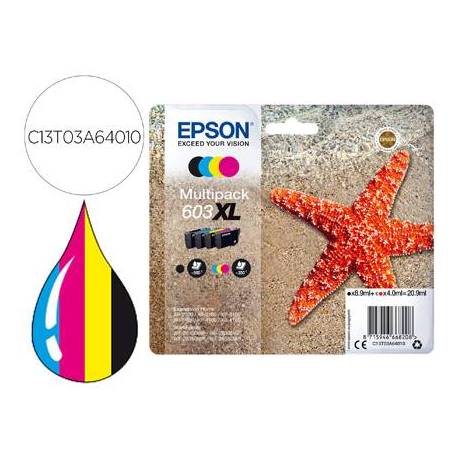 CARTUCHOS INK-JET EPSON 603XL MULTIPACK C13T03A64010