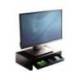 SOPORTE FELLOWES PARA MONITOR DESIGNER SUITES AJUSTABLE 3 ALTURAS CON BANDEJA NEGRO 406X111X244 MM HASTA 18 KG