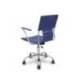 Silla giratoria pyc respaldo medio regulable en altura similpiel azul 860+90x480x440 mm