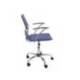 Silla giratoria pyc respaldo medio regulable en altura similpiel azul 860+90x480x440 mm