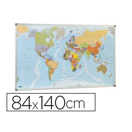 Mapa mural del mundo planisferio magnetico marca Faibo