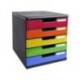 Fichero cajones sobremesa Exacompta Iderama Arlequin 5 cajones multicolores 350x288x320 mm.