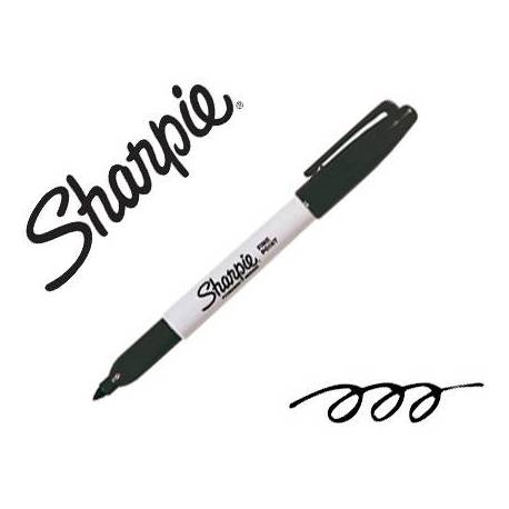 Rotulador Sharpie Permanente Color Negro Punta fina Caja 12 unidades