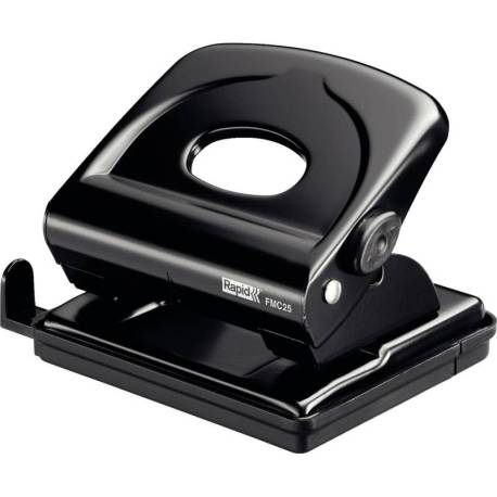 Taladrador Rapid FMC25 color negro capacidad para 25 hojas