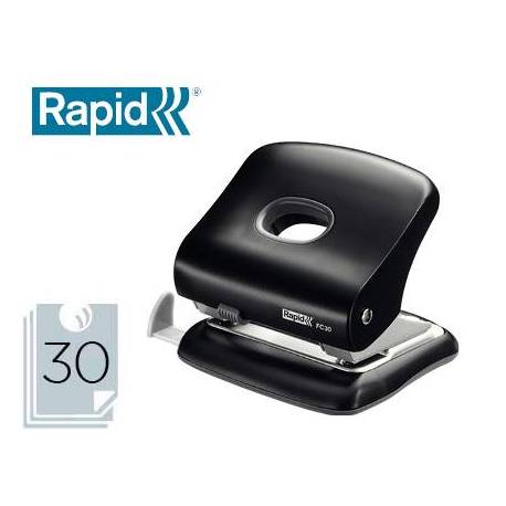 Taladrador Rapid FC30 negro capacidad para 30 hojas