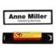 IDENTIFICADOR PORTANOMBRE DURABLE PVC ANTIARAÑAZOS CON IMAN Y EFECTO LUPA COLOR NEGRO 67X17 MM