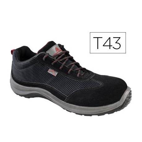 Zapatos de seguridad marca Deltaplus piel de serraje afelpado talla 43
