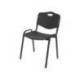 Silla PYC Robledo de PVC negro ergonomica y apilable