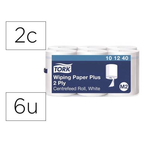 PAPEL SECAMANOS TORK EXTRA ANCHO 215 MM LARGO 160 MT 2 CAPAS PARA DISPENSADOR M2 ALIMENACION CENTRAL GRAN