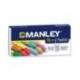 Lapices de Cera Manley Colores Surtidos fluor y pastel Caja de 10 colores