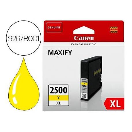 Cartucho Canon PGI-2500 XL Maxify color amarillo 9267B001