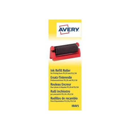 RODILLO ENTINTADOR AVERY PARA ETIQUETADORA PL1/8 Y PL2/18 COLOR NEGRO CAJA DE 5 UNIDADES