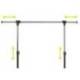 Perchero metalico de Unilux Extensible negro