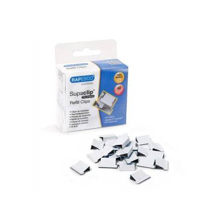 Supaclips metalicos Rapesco color Blanco