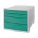 Modulo 4 cajones sobremesa Esselte color verde