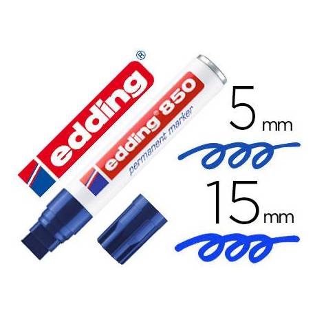 Rotulador Permanente Edding 850 Color Azul Punta Biselada