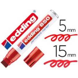 Rotulador Permanente Edding 850 Color Rojo Punta Biselada