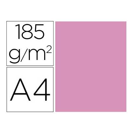 Cartulina Gvarro color Rosa chicle A4 185 g/m2 Paquete de 50