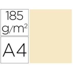 Cartulina Gvarro color carne A4 185 g/m2 Paquete de 50