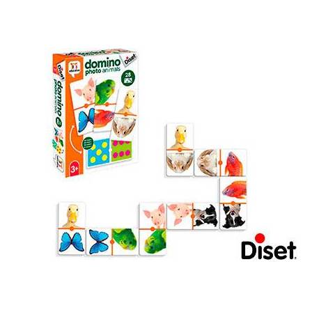 Juego didáctico a partir de 3 años Domino photo animals Diset