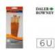 Pinceles acrílico Daler Rowney 6 unidades surtidas