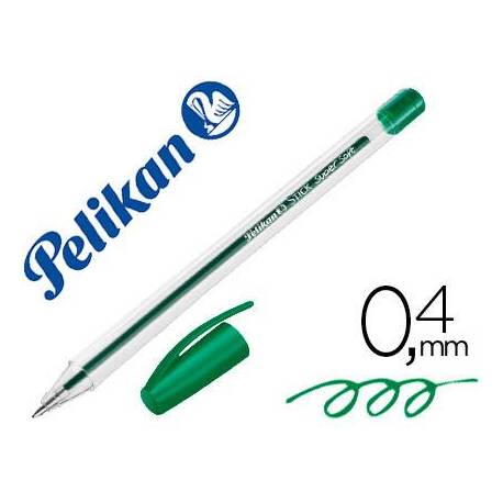 Bolígrafo Pelikan Stick Super Soft Verde de 0,4 mm